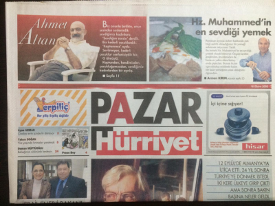 Hürriyet Gazetesi Pazar Eki 16 Ekim 2005 - Yüz Yaşında Fırtınalar Yaratmak GZ23053 - 1
