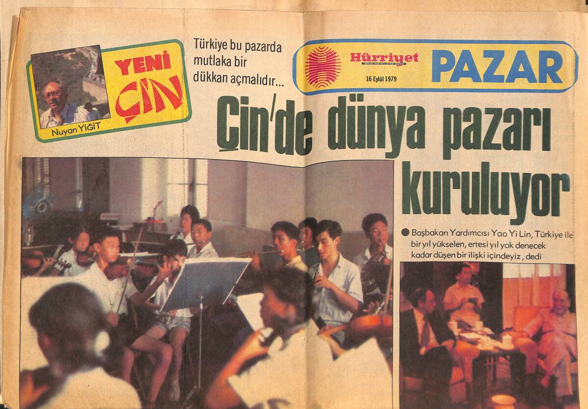 Hürriyet Gazetesi Pazar Eki 16 Eylül 1979 - Çin'de Dünya Pazarı Kuruluyor - 4 Sanatçı Geliyor Ekrana... - Solistler Geçidi! GZ138095 - 1