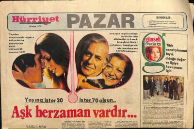 Hürriyet Gazetesi Pazar Eki 16 Kasım 1975 - Bir Genç Kız Tazeliğindeki Sophia Lorenin Hanımlara Öğüdü GZ114514 - 1