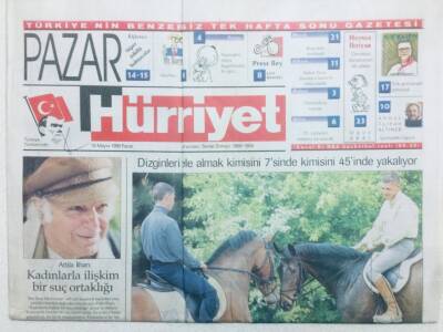 Hürriyet Gazetesi Pazar Eki 16 Mayıs 1999 - Atilla İlhan,Kadınlarla İlişkim GZ42752 - 1