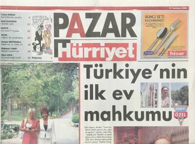 Hürriyet Gazetesi Pazar Eki 16 Temmuz 2006 - Türkiyenin İlk Ev Mahkumu -Bir Aktörün Ehlileşme HikayesiJohnny Depp GZ36017 - 1
