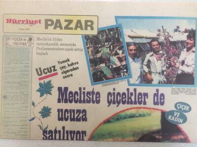 Hürriyet Gazetesi Pazar Eki 17 Ekim 1976 - Mecliste Çiçekler De Ucuza Satılıyor GZ35157 - 1