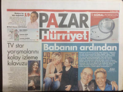Hürriyet Gazetesi Pazar Eki 18 Nisan 2004 - Dilek SabancıBabamın Ardından GZ23052 - 1
