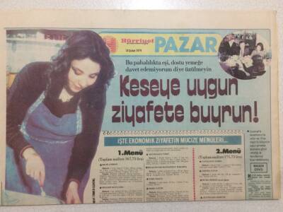 Hürriyet Gazetesi Pazar Eki 18 Şubat 1979 - Keseye Uygun Ziyafete Buyurun GZ51707 - 1