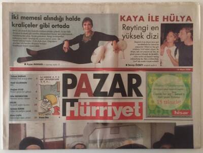 Hürriyet Gazetesi Pazar Eki 19 Mart 2006 - Kaya İle Hülya Reytingi En Yüksek Dizi - GZ20279 - 1