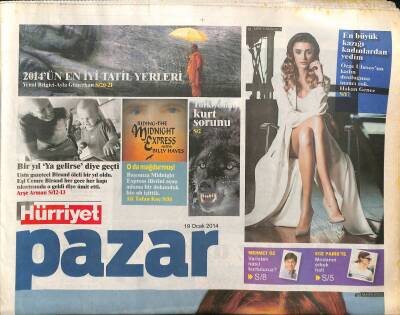 Hürriyet Gazetesi Pazar Eki 19 Ocak 2014 - Haşhaşilerden Ağa Hana - Özge Ulusoyun Kadın Dostluğuna İnancı Yok GZ125872 - 1