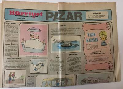Hürriyet Gazetesi Pazar Eki 2 Şubat 1975 - Robin Moorenin Darbe Romanın Özeti GZ13618 - 1