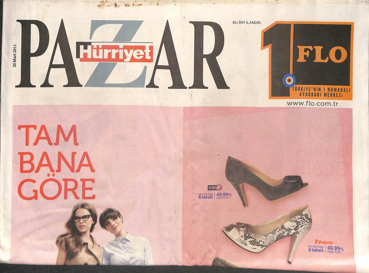 Hürriyet Gazetesi Pazar Eki 20 Mart 2011 - Sezen Aksu'nun Yeni Albümü Yıkıp Geçecek - Büyükerşen'in Heykel Müzesi GZ135315 - 1