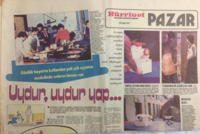 Hürriyet Gazetesi Pazar Eki 20 Şubat 1977 - İtalyan Yıldızları Televizyona Çıkartma Yaptı GZ21509 - 1