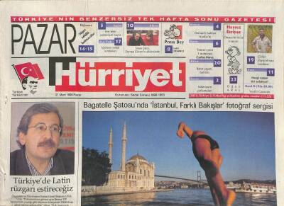 Hürriyet Gazetesi Pazar Eki 21 Mart 1999 - Hosteslere 50 Yaş Hakkı - İstanbul , Pariste GZ127931 - 1
