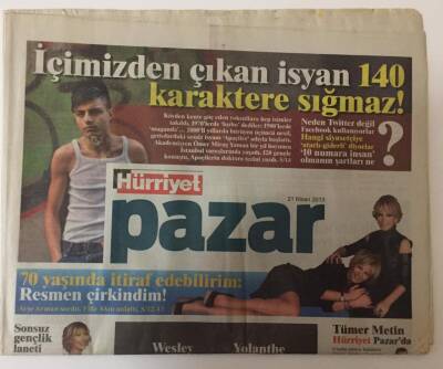 Hürriyet Gazetesi Pazar Eki 21 Nisan 2013 - Ayşe Arman Sordu Filiz Akın Anlattı GZ28307 - 1
