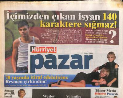 Hürriyet Gazetesi Pazar Eki 21 Nisan 2013 - Balkanlardaki Piramidin Esrarı - Ayşe Arman Sordu,Filiz Akın Anlattı GZ106002 - 1