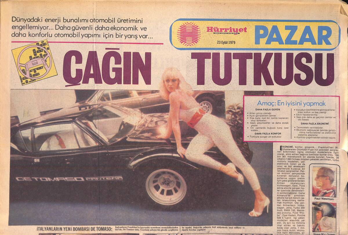Hürriyet Gazetesi Pazar Eki 23 Eylül 1979 - Otomobil Endüstrisinin Babası Henry Ford - Marlon Brando Alışılmış Bir Rolde GZ156127 - 1