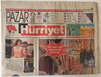 Hürriyet Gazetesi Pazar Eki 24 Haziran 2001 - Hidayet Türkoğlu İle Röportaj GZ31409 - 1