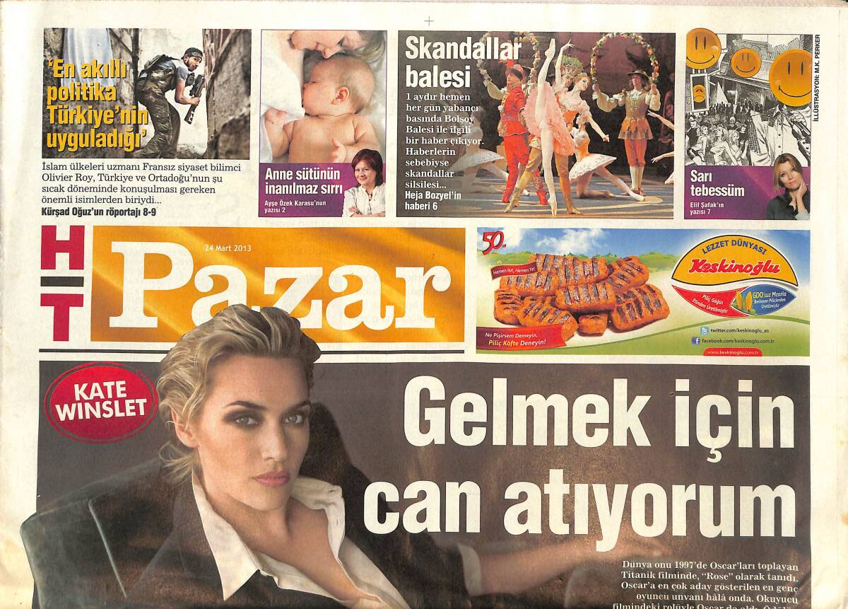 Hürriyet Gazetesi Pazar Eki 24 Mart 2013 - Bugünün Einstein'ları - Salinger'ın Bilinmeyen Kasası GZ135996 - 1