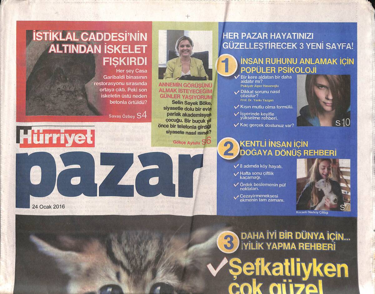 Hürriyet Gazetesi Pazar Eki 24 Ocak 2016 - İstiklal'in Altı Roma Mezarlığı - İki Günde Gaziantep Turu GZ135325 - 1