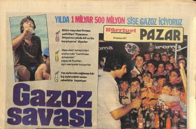 Hürriyet Gazetesi Pazar Eki 24 Temmuz 1977 - Gazoz Savaşı - Selma Güneri Ekrana Gelmek İçin Plak Dolduruyor GZ114655 - 1