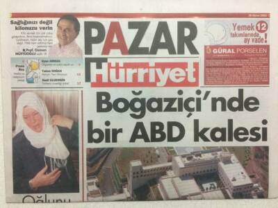 Hürriyet Gazetesi Pazar Eki 26 Ekim 2003 - Boğaziçinde Bir ABD Kalesi GZ32725 - 1