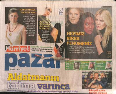 Hürriyet Gazetesi Pazar Eki 26 Ekim 2014 - Türkler Misafir Ağırlama Dehası - Ali Kırcanın Tipini Kim Beğenmedi ? GZ117257 - 1