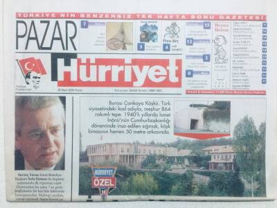 Hürriyet Gazetesi Pazar Eki 26 Mart 2000 - İşte Köşkün Atom Sığınağı GZ42748 - 1