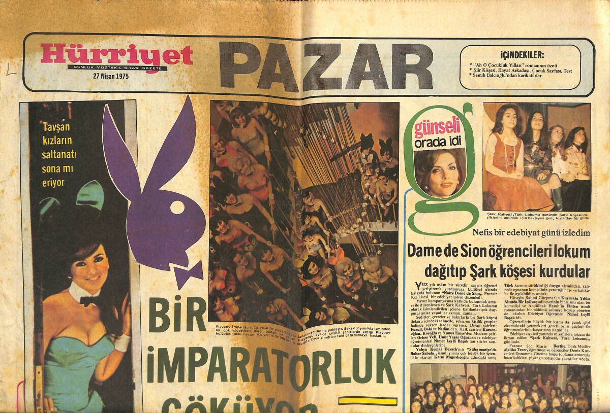 Hürriyet Gazetesi Pazar Eki 27 Nisan 1975 - Türk-İran Dostluk Derneği'nin Renkli Gecesi GZ142383 - 1