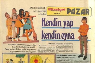 Hürriyet Gazetesi Pazar Eki 28 Ağustos 1977 - Dil-Kuşa Tiyatrosu İle Direklerarası Bugün Ekranda GZ114782 - 1