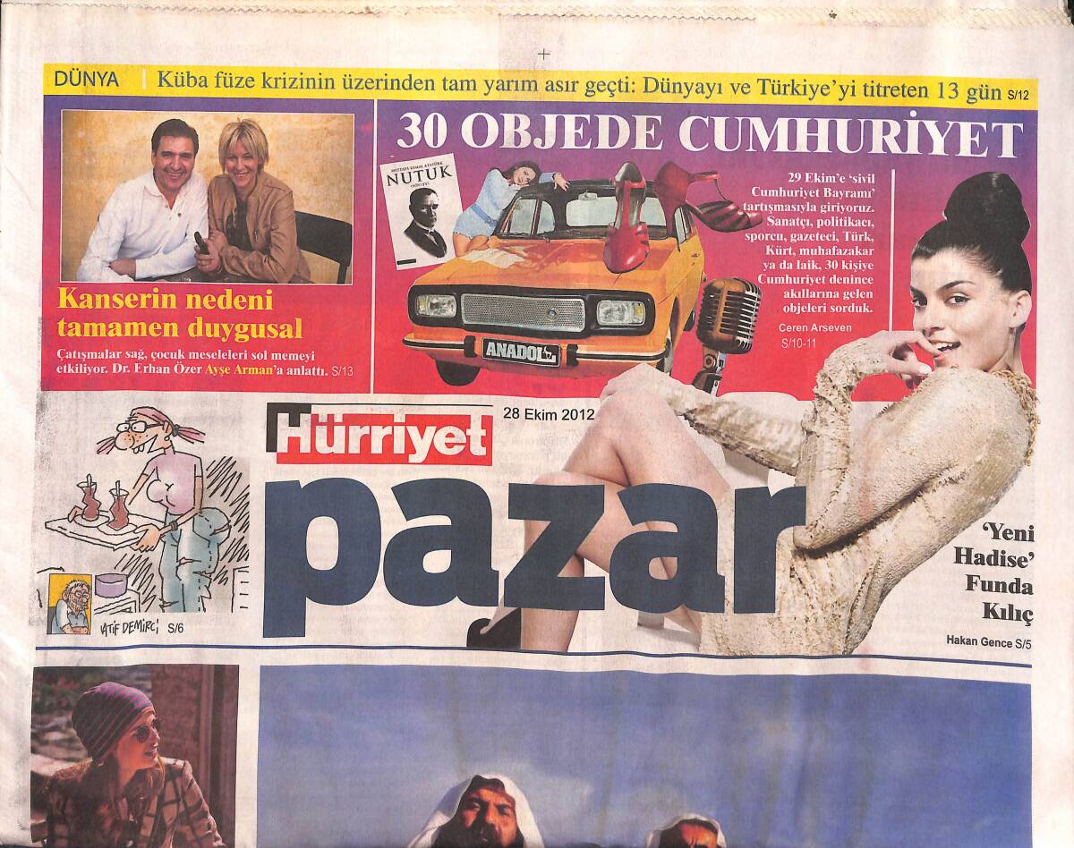 Hürriyet Gazetesi Pazar Eki 28 Ekim 2012 - S.E.C.R.E.T , Grinin Elli Tonu'nun Tahtını Sallayacak GZ134987 - 1