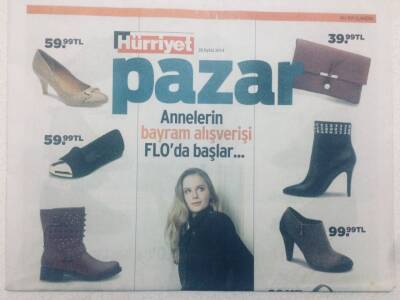 Hürriyet Gazetesi Pazar Eki - 28 Eylül 2014 - Tuba BüyüküstünOnurun Beni Tutma Şeklini Seviyorum GZ46710 - 1