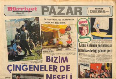 Hürriyet Gazetesi Pazar Eki 29 Haziran 1975 - Lions Kulübün Göz Bankası İçin Düzenlediği Şahane Gece GZ90994 - 1