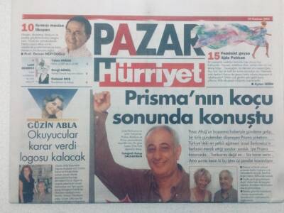 Hürriyet Gazetesi Pazar Eki - 29 Haziran 2003 - Prismanın Koçu Sonunda Konuştu GZ46713 - 1