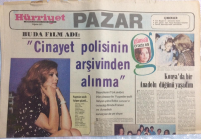 Hürriyet Gazetesi Pazar Eki 3 Ağustos 1975 - Yugoslav Asıllı İtalyan Güzeli GZ21526 - 1