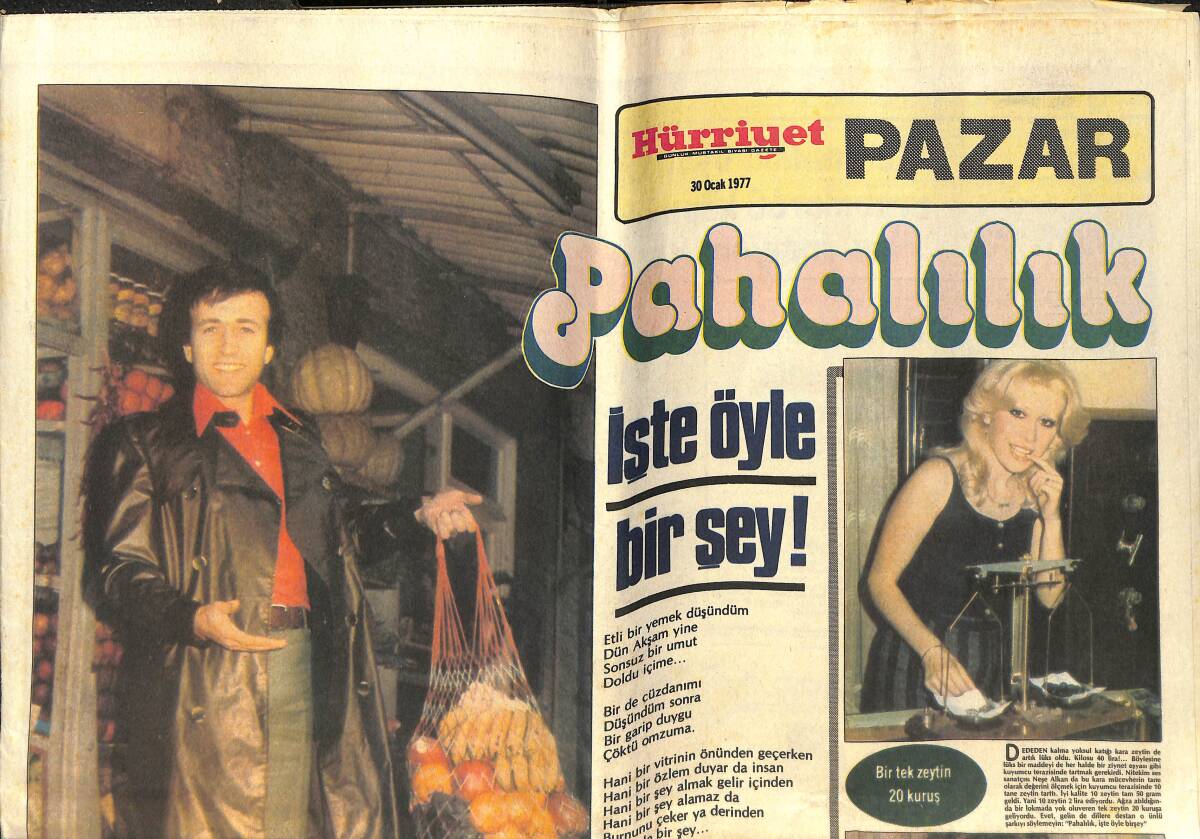 Hürriyet Gazetesi Pazar Eki 30 Ocak 1977 - Erol Evgin Meryem'in Oğlu Oldu! GZ142487 - 1