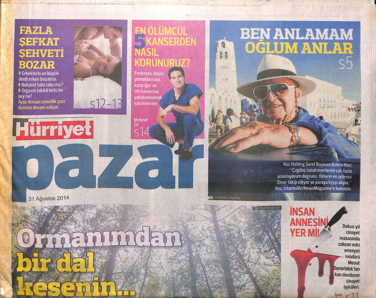Hürriyet Gazetesi Pazar Eki 31 Ağustos 2014 - İbrahim Tatlıses'in Kızı Hakan Gence'ye Konuştu! GZ138824 - 1