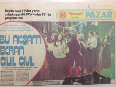 Hürriyet Gazetesi Pazar Eki 31 Aralık 1978 - Ekran Cıvıl Cıvıl GZ35067 - 1