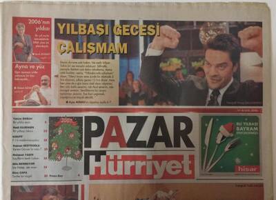 Hürriyet Gazetesi Pazar Eki - 31 Aralık 2006 - Ayşe Armanın Beyaz İle Röportajı GZ25318 - 1