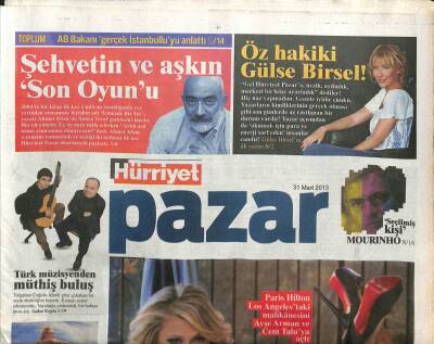 Hürriyet Gazetesi Pazar Eki 31 Mart 2013 - Paris Hiltonun Beverly Hillsteki Sarayına Girdik GZ105122 - 1