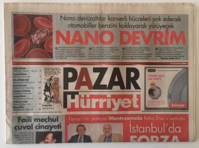 Hürriyet Gazetesi Pazar Eki 31 Temmuz 2005 - Ferrarinin Patronu Montezemolo Reha Erusa Konuştu GZ22281 - 1