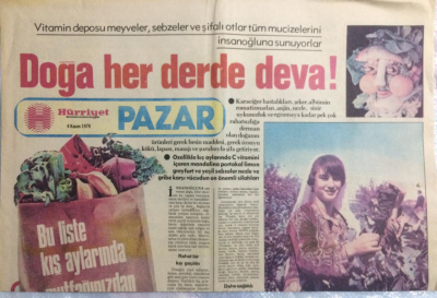 Hürriyet Gazetesi Pazar Eki 4 Kasım 1979 - Doğa Her Derde Deva! GZ21515 - 1