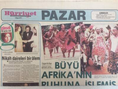 Hürriyet Gazetesi Pazar Eki 4 Mayıs 1975 - Büyü Afrikanın Ruhuna İşlemiş GZ35166 - 1