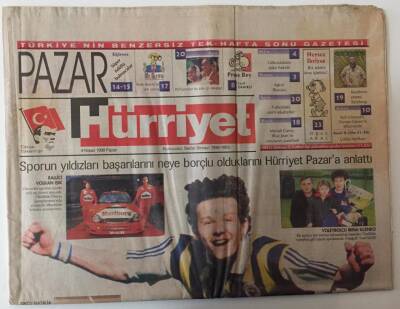 Hürriyet Gazetesi Pazar Eki 4 Nisan 1999 - Sporun Yıldızları Başarılarını Neye Borçlu Olduklarını Hürriyet Pazara Anlattı Futbolcu Elvir Baliç , Ralici Volkan Işık ... GZ25204 - 1