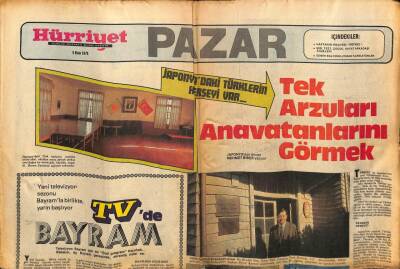Hürriyet Gazetesi Pazar Eki 5 Ekim 1975 - Japonyada Türklerin Her şeyi Var GZ75105 - 1