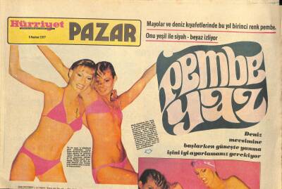 Hürriyet Gazetesi Pazar Eki 5 Haziran 1977 - Dev Aktör Robert Mitchum Ekrandan Korkuyor GZ114777 - 1