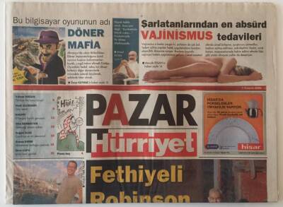 Hürriyet Gazetesi Pazar Eki 5 Kasım 2006 - Fethiyeli Robinson , Atatürklü Dövmeler GZ22276 - 1