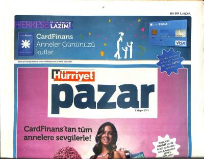 Hürriyet Gazetesi Pazar Eki 5 Mayıs 2013 - Hülya Avşar Bu Bir Gerçek , Hala En Güzelim GZ105777 - 1