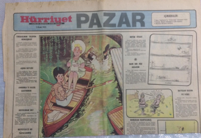 Hürriyet Gazetesi Pazar Eki 5 Ocak 1975 - Marilyn Monroe Diriliyor... GZ21497 - 1