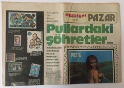 Hürriyet Gazetesi Pazar Eki 6 Mart 1977 - Türkiyede Pulculuk 100 Yaşına Bastı GZ13315 - 1