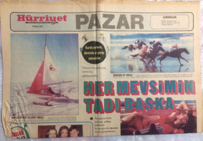 Hürriyet Gazetesi Pazar Eki 6 Nisan 1975 - Sessizler Gecesinde Sessiz Gemi Gözleri Yaşarttı GZ21529 - 1