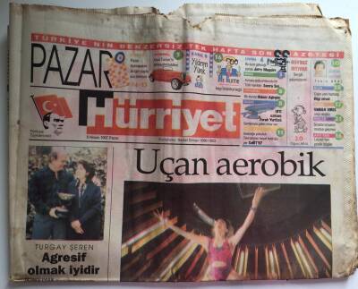 Hürriyet Gazetesi Pazar Eki 6 Nisan 1997 - Türkiyede Aerobik Yarışması Yapıldı GZ39002 - 1