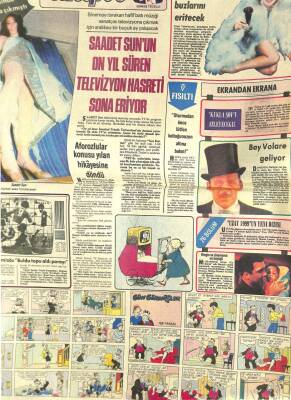 Hürriyet Gazetesi Pazar Eki 6 Şubat 1977 - Bionik İnsan Modası, Rafaella Carra, Saadet Sun GZ105621 - 1