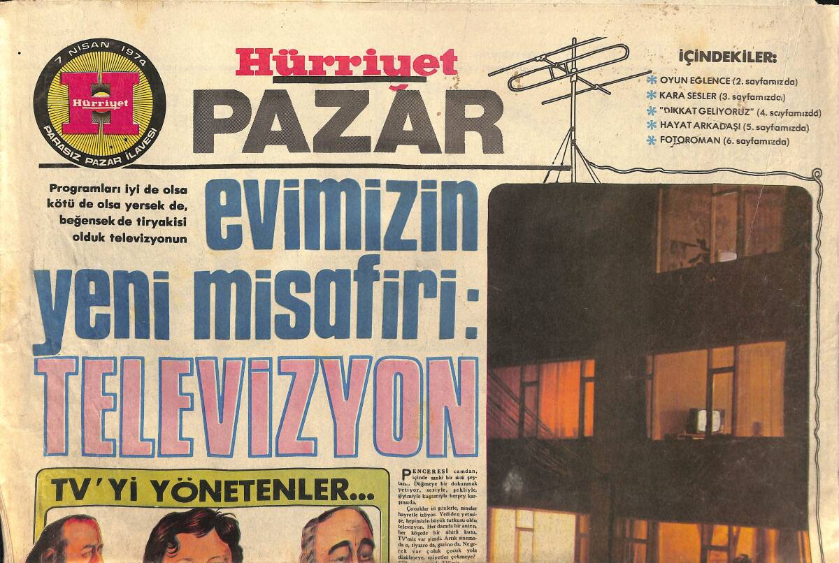 Hürriyet Gazetesi Pazar Eki 7 Nisan 1974 - Tarkan Kurtkanı Fotoromanı GZ158014 - 1